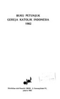 Image of Buku Petunjuk Gereja Katolik Indonesia 1990