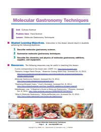 Image of E-book Molecular Gastronomy Techniques